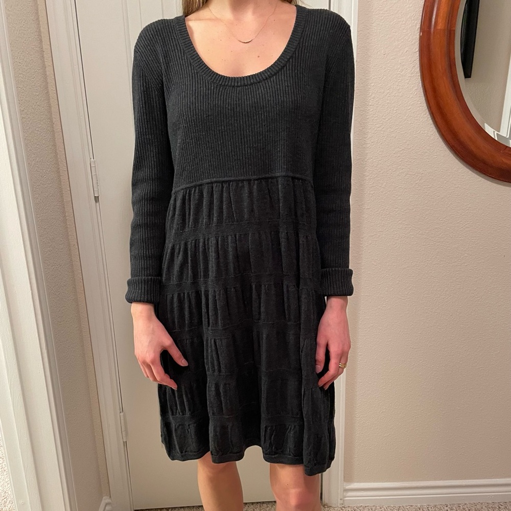 Calvin Klein Large dark gray sweater knit dress